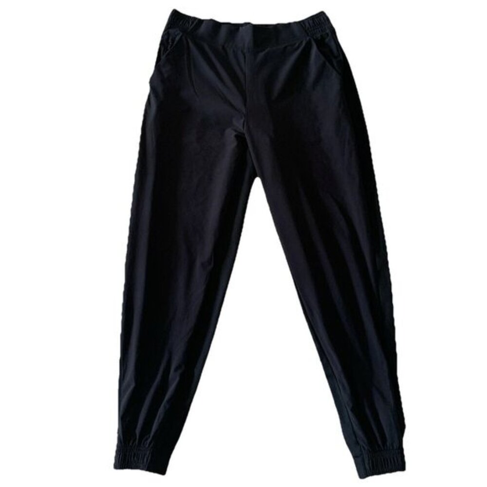 Athleta Brooklyn Lined Jogger Ankle Pants Women's Size 10 Black City Pockets